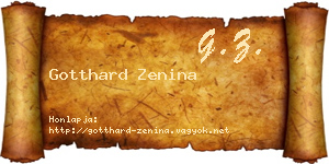Gotthard Zenina névjegykártya